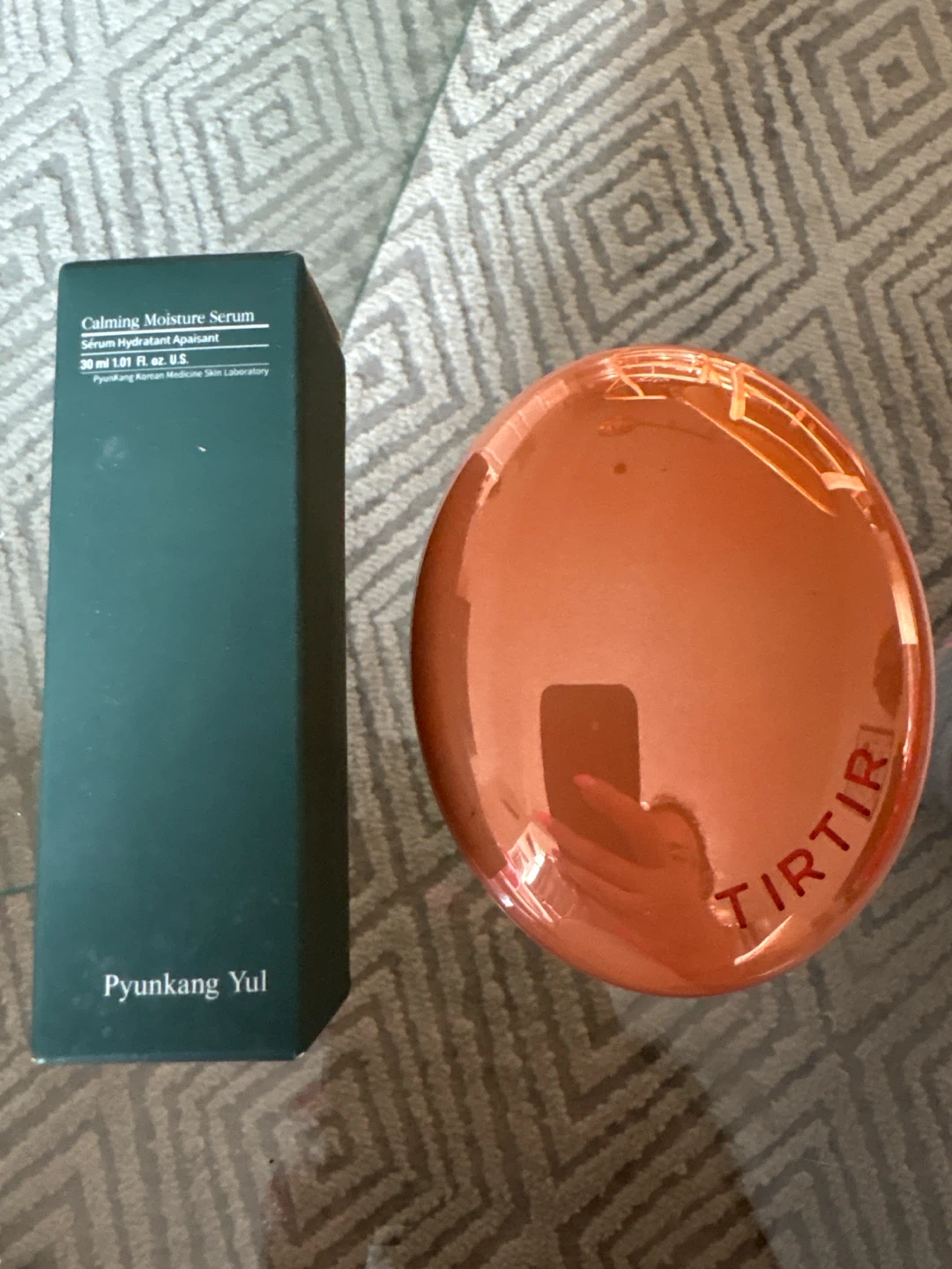 Pyunkang yul serum & tirtir airbrush foundation