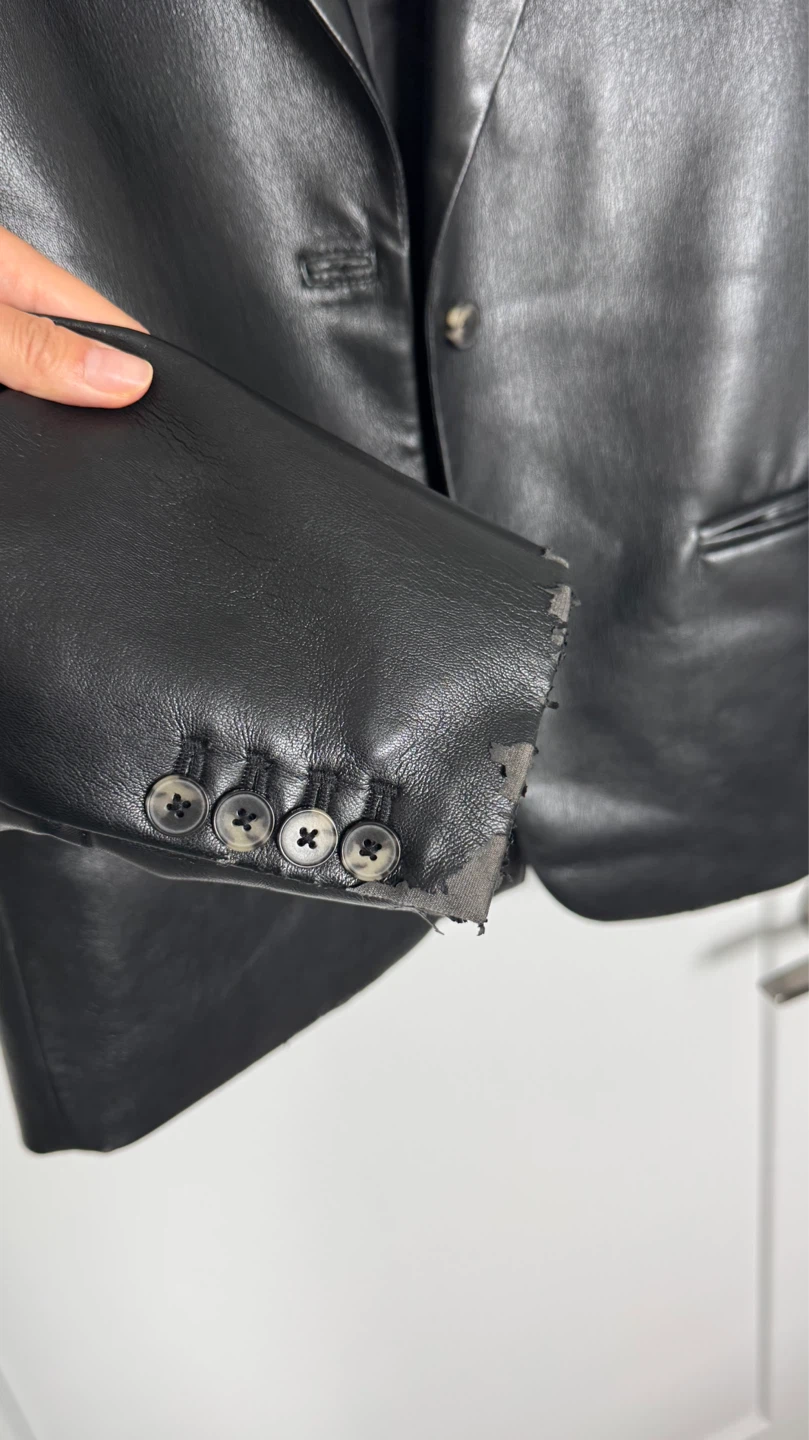 Wilfred Black Faux Leather Blazer - photo 4