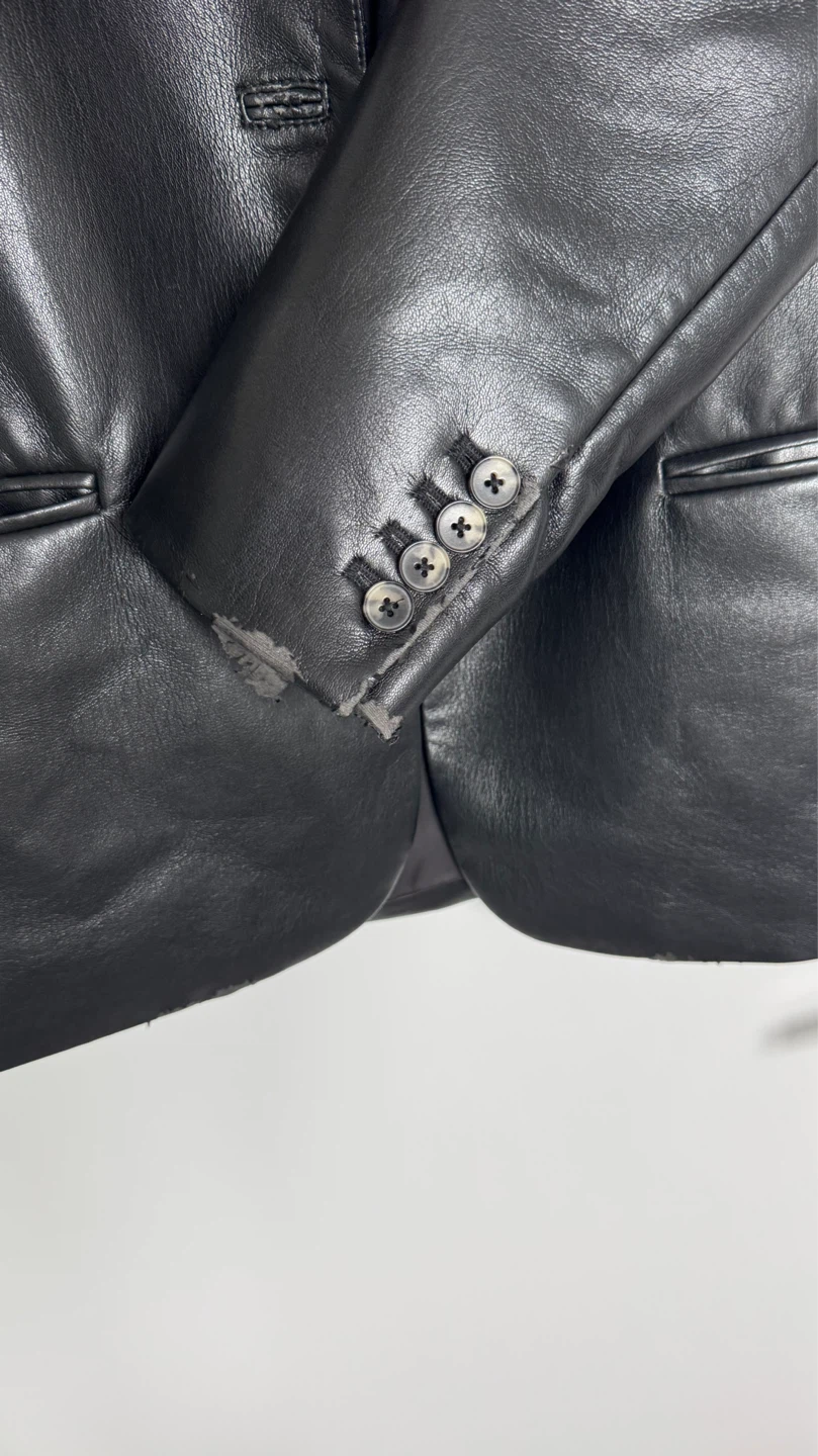 Wilfred Black Faux Leather Blazer - photo 3