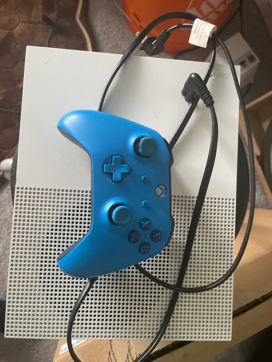 Xbox One S Console with Blue Controller - photo 2