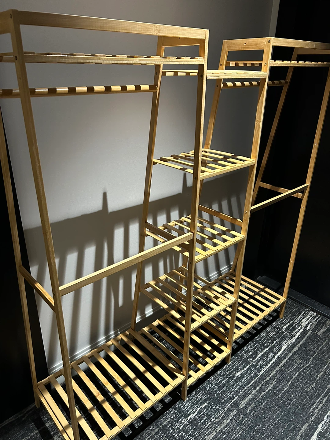 Large Bamboo Nursery Wardrobe Closet - photo 3