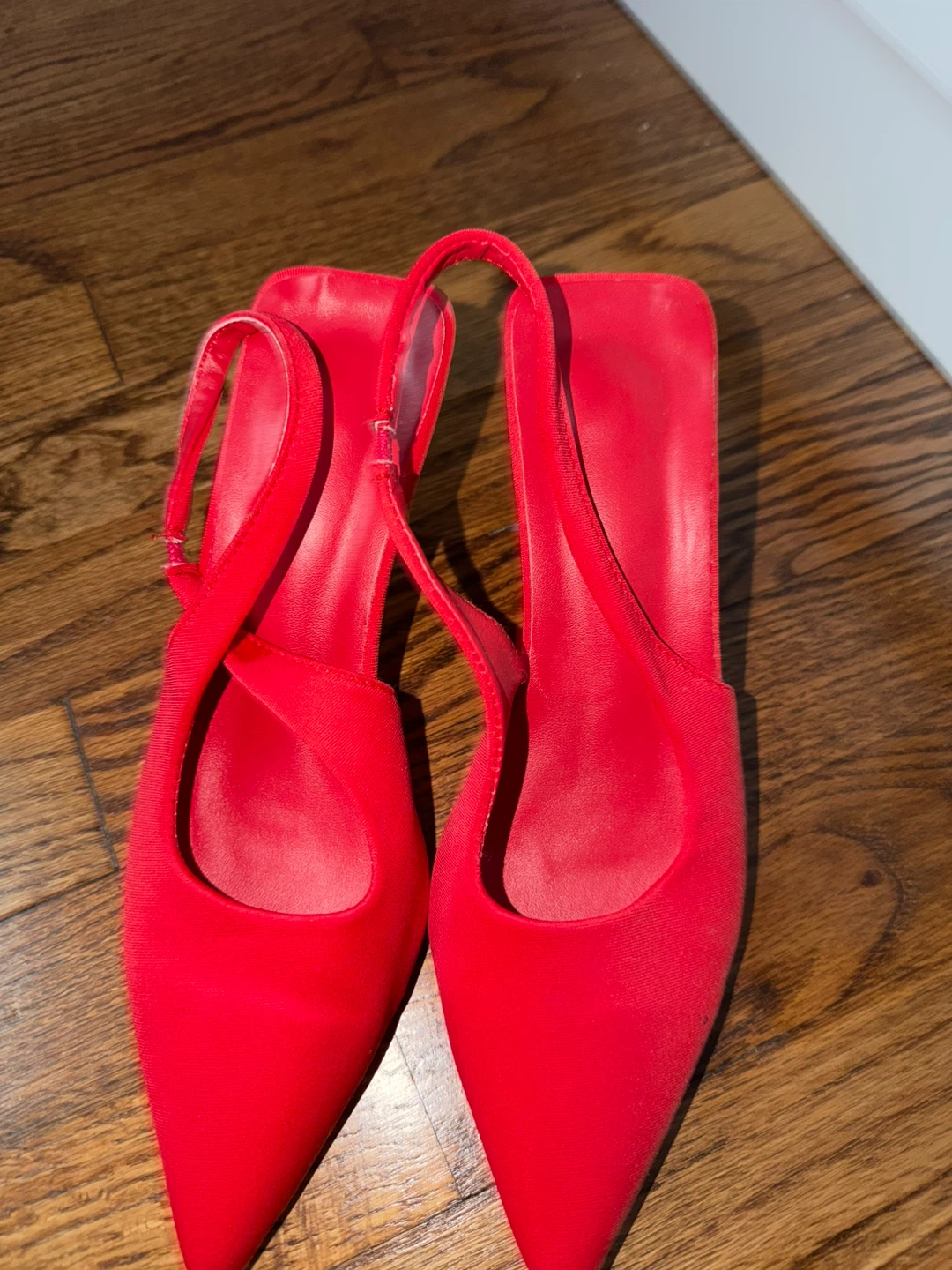 Red Slingback Kitten Heels