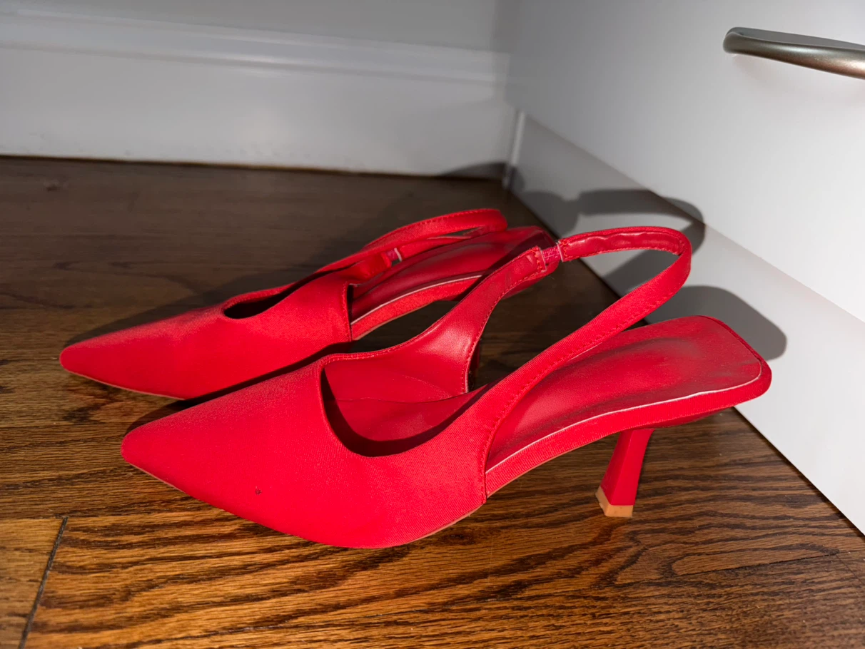 Red Slingback Kitten Heels - photo 2