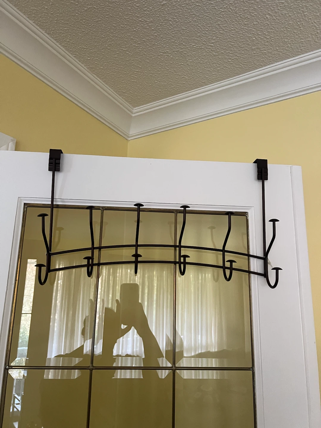 Dark Brown Over-the-Door Hook Rack / Organizer