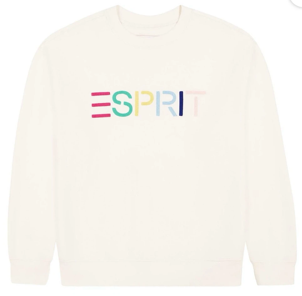 ESPRIT Women’s Fleece Embroidered Logo Sweatshirt, Retro 80s - photo 2