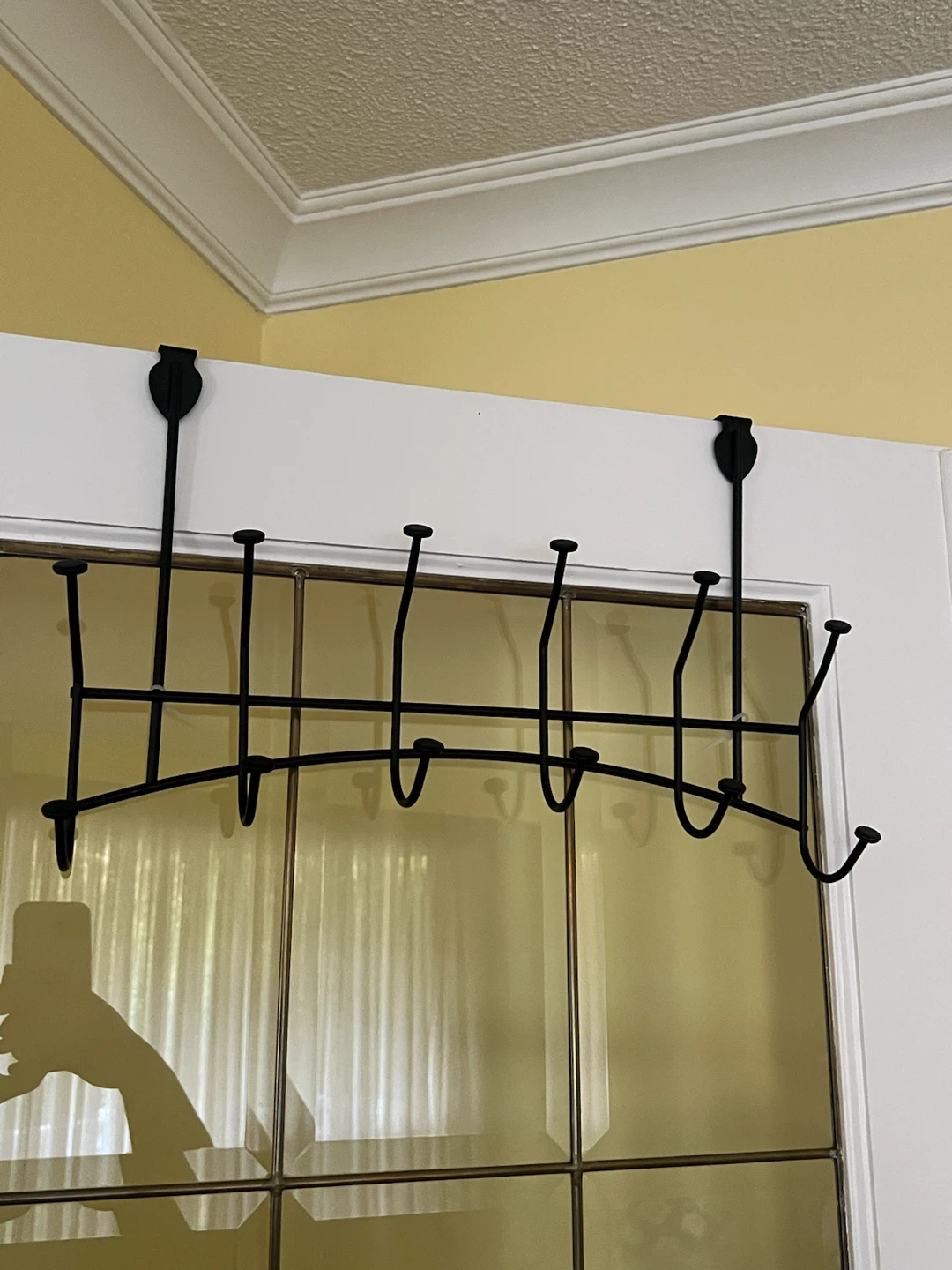 Black Over-the-Door Hook Rack / Organizer