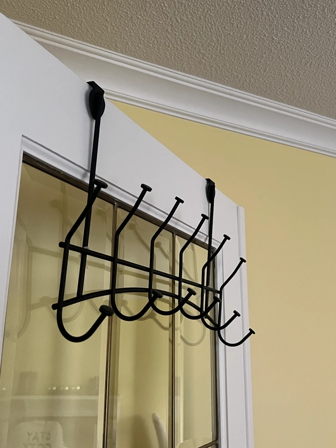 Black Over-the-Door Hook Rack / Organizer - photo 2