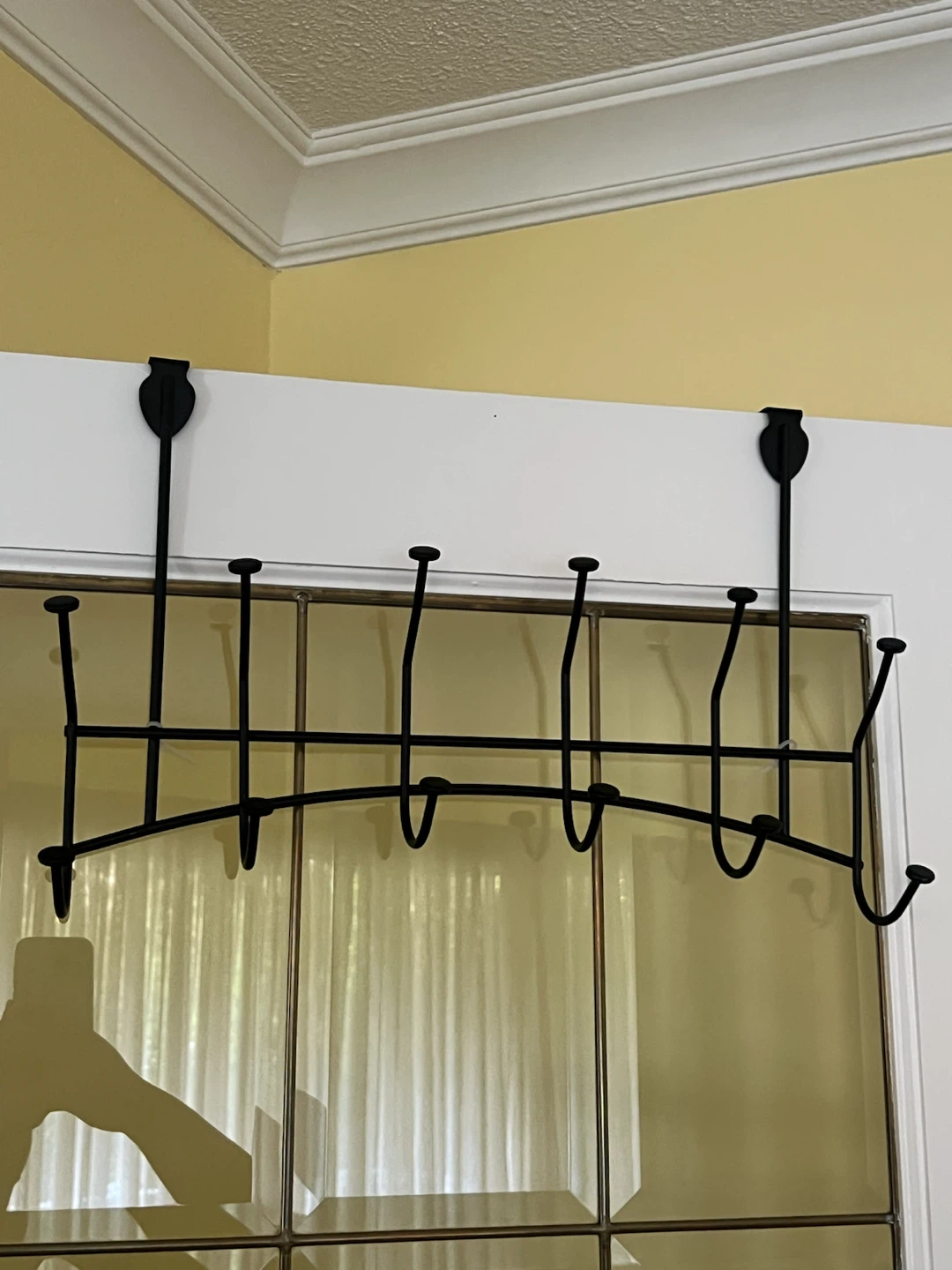 Black Over-the-Door Hook Rack / Organizer - photo 3