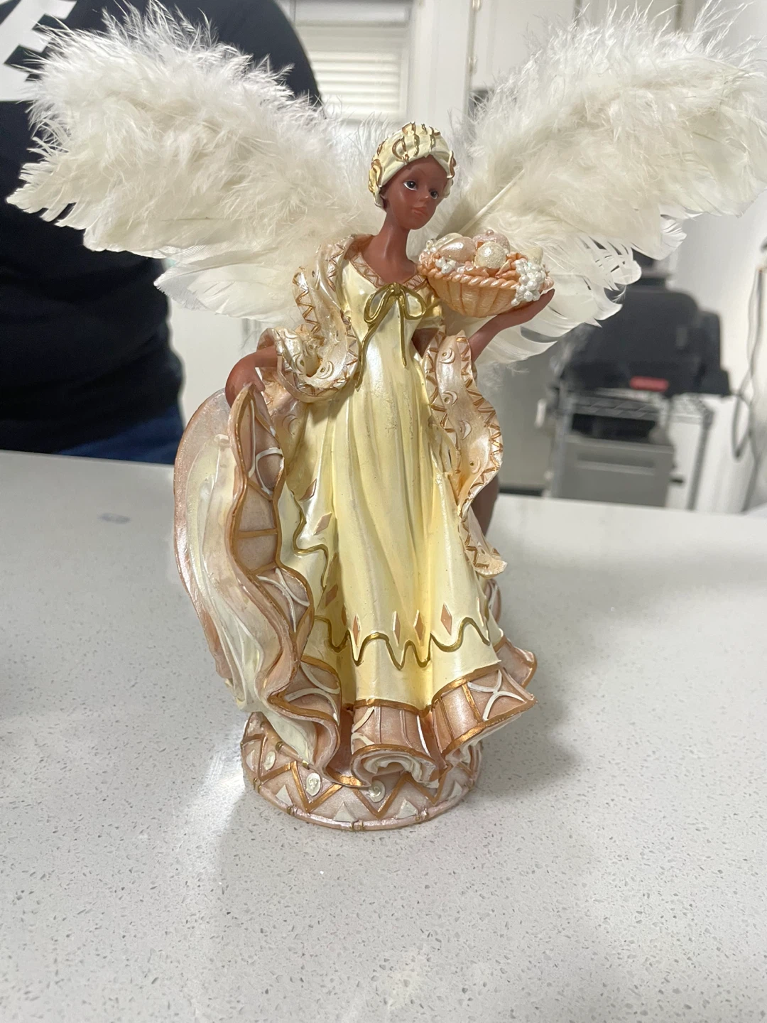 Vintage angel figurine Black women