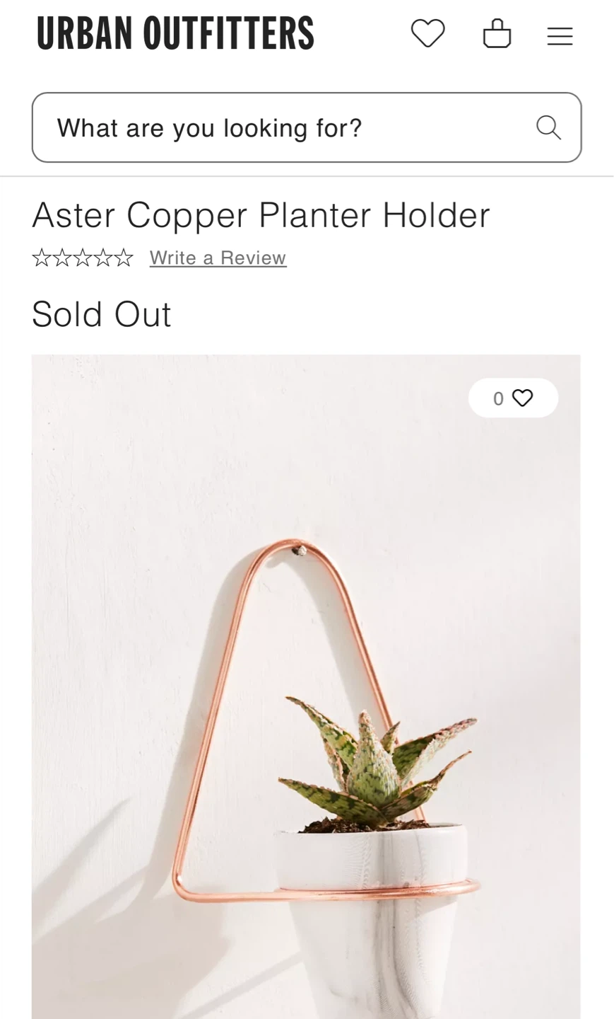 Wall-mounted Copper Hanging Planter