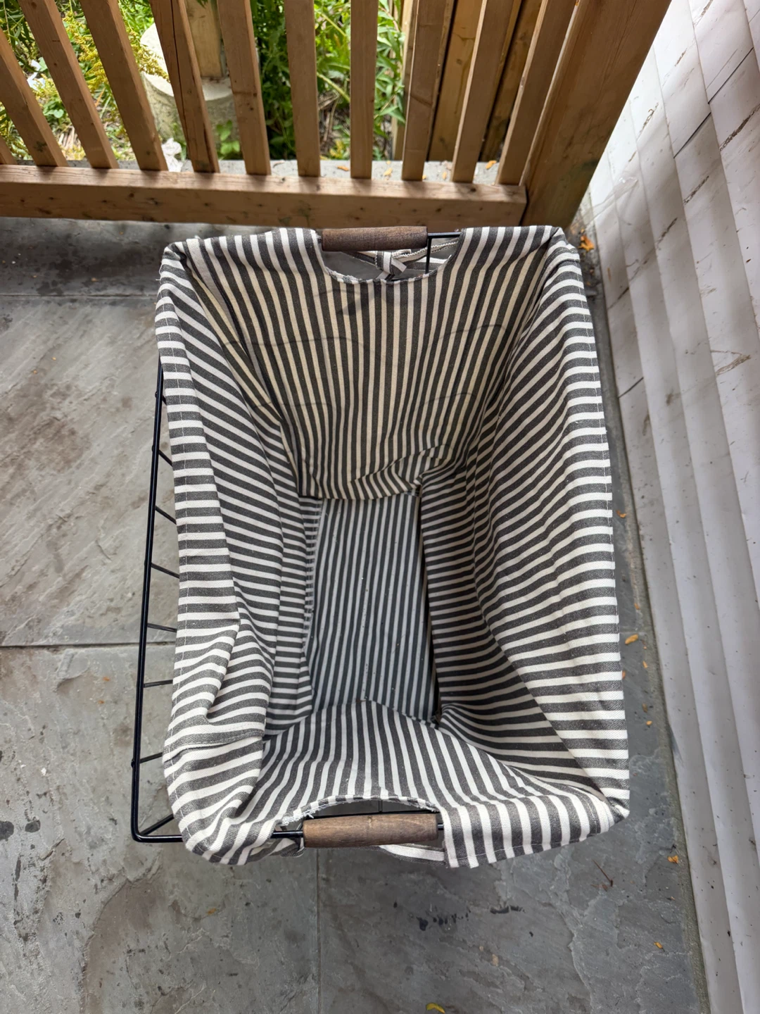 Rae Dunn Laundry Hamper on Wheels - photo 3