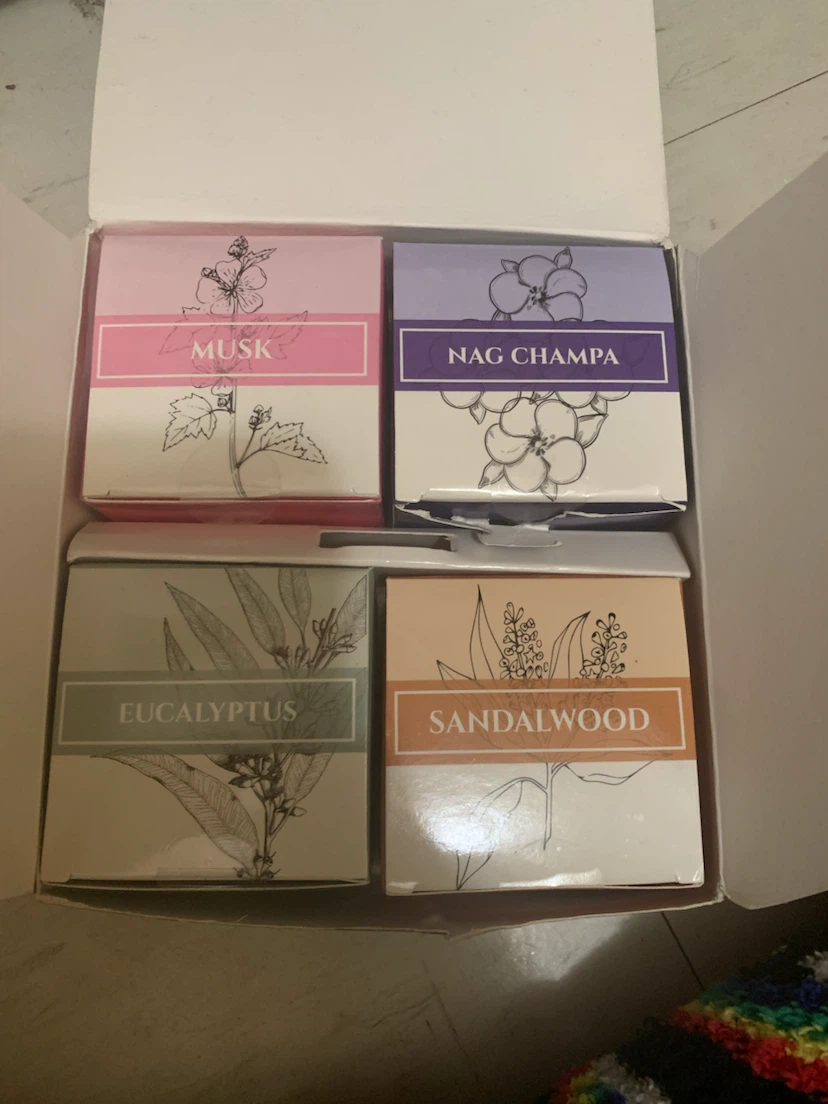 Assorted Incense Set - Musk, Nag Champa, Eucalyptus, Sandalwood