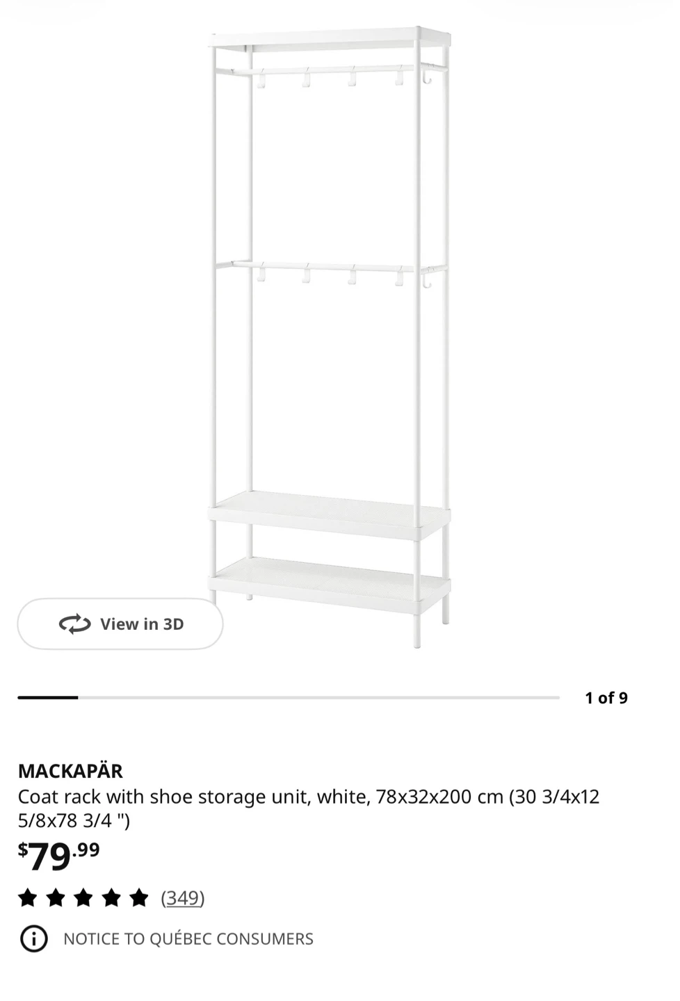 IKEA MACKAPÄR Coat rack with shoe storage
