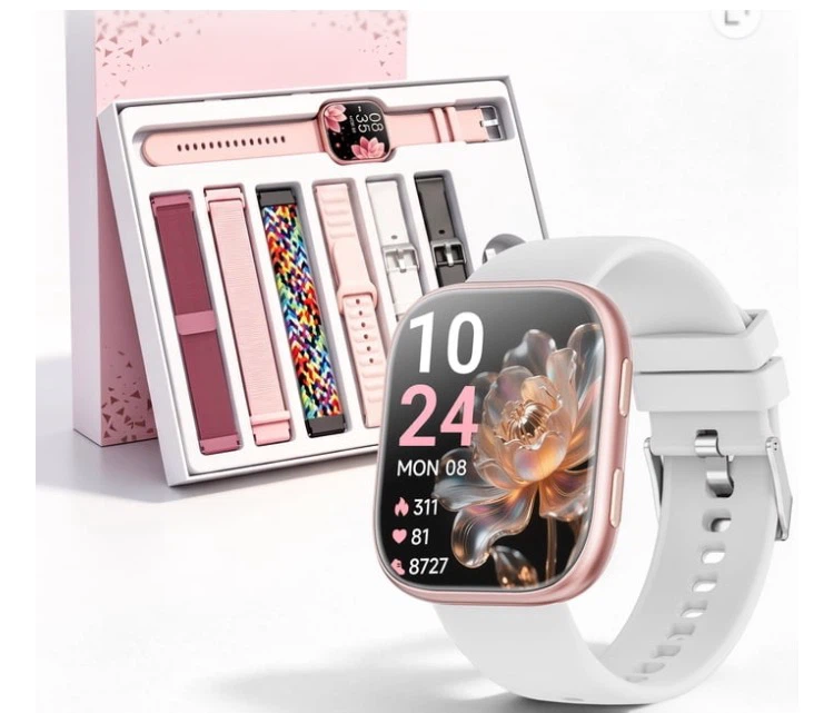 Smartwatch with 7 Interchangeable Bands
