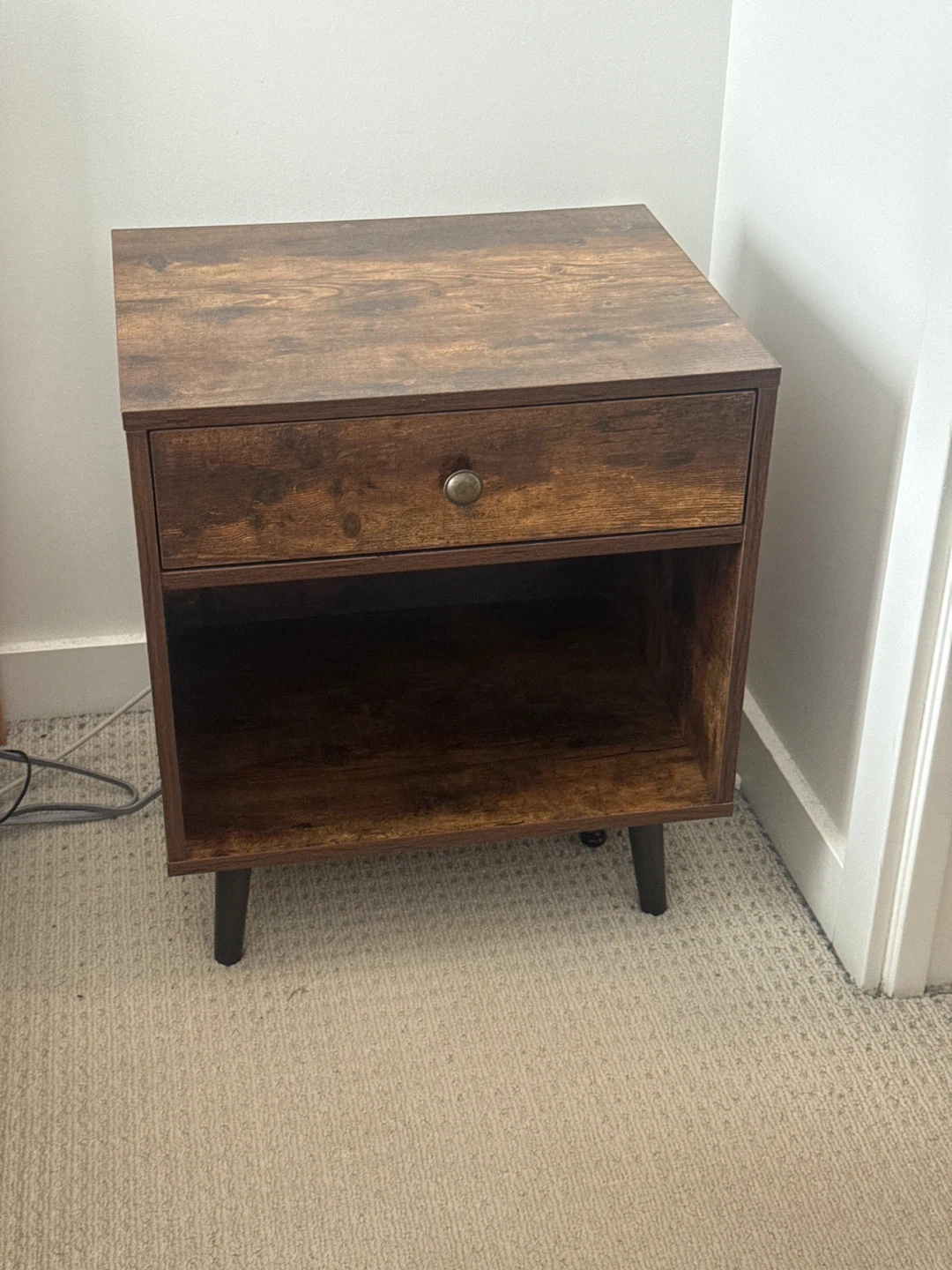 VASAGLE Rustic Brown Nightstands - Set of 2