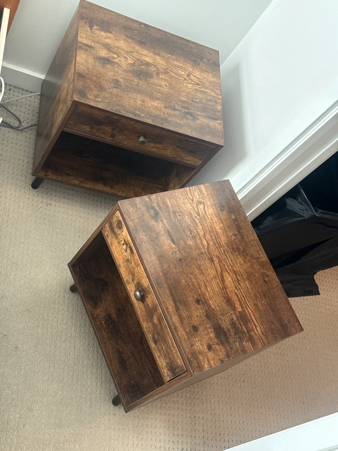 VASAGLE Rustic Brown Nightstands - Set of 2 - photo 3