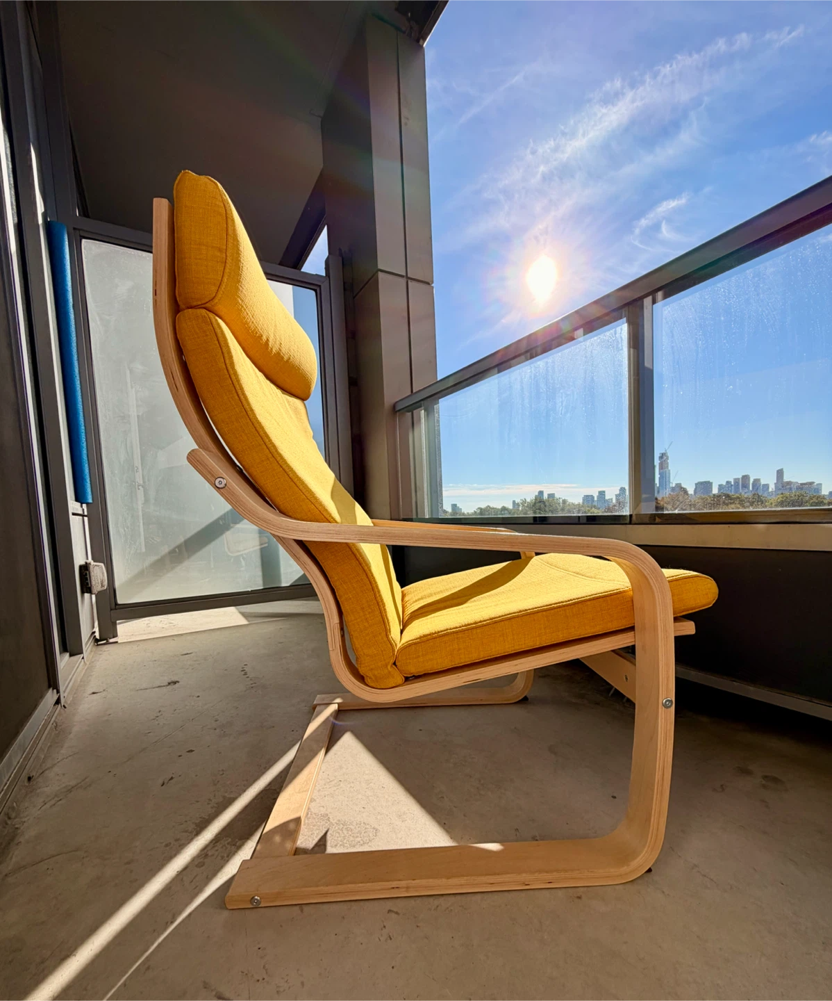 IKEA POÄNG Armchair - Birch Veneer / Kelinge Dark Yellow - photo 3