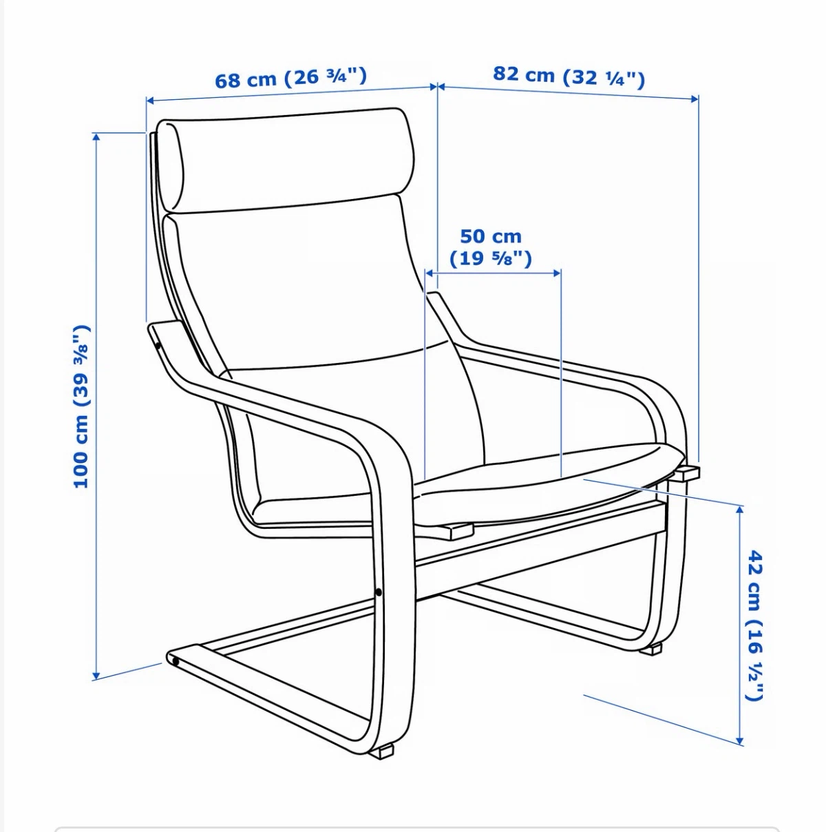 IKEA POÄNG Armchair - Birch Veneer / Kelinge Dark Yellow - photo 4