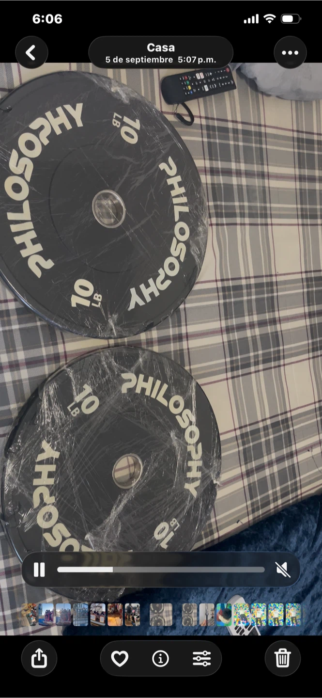 Two 10lb Philosophy Bumper Plates