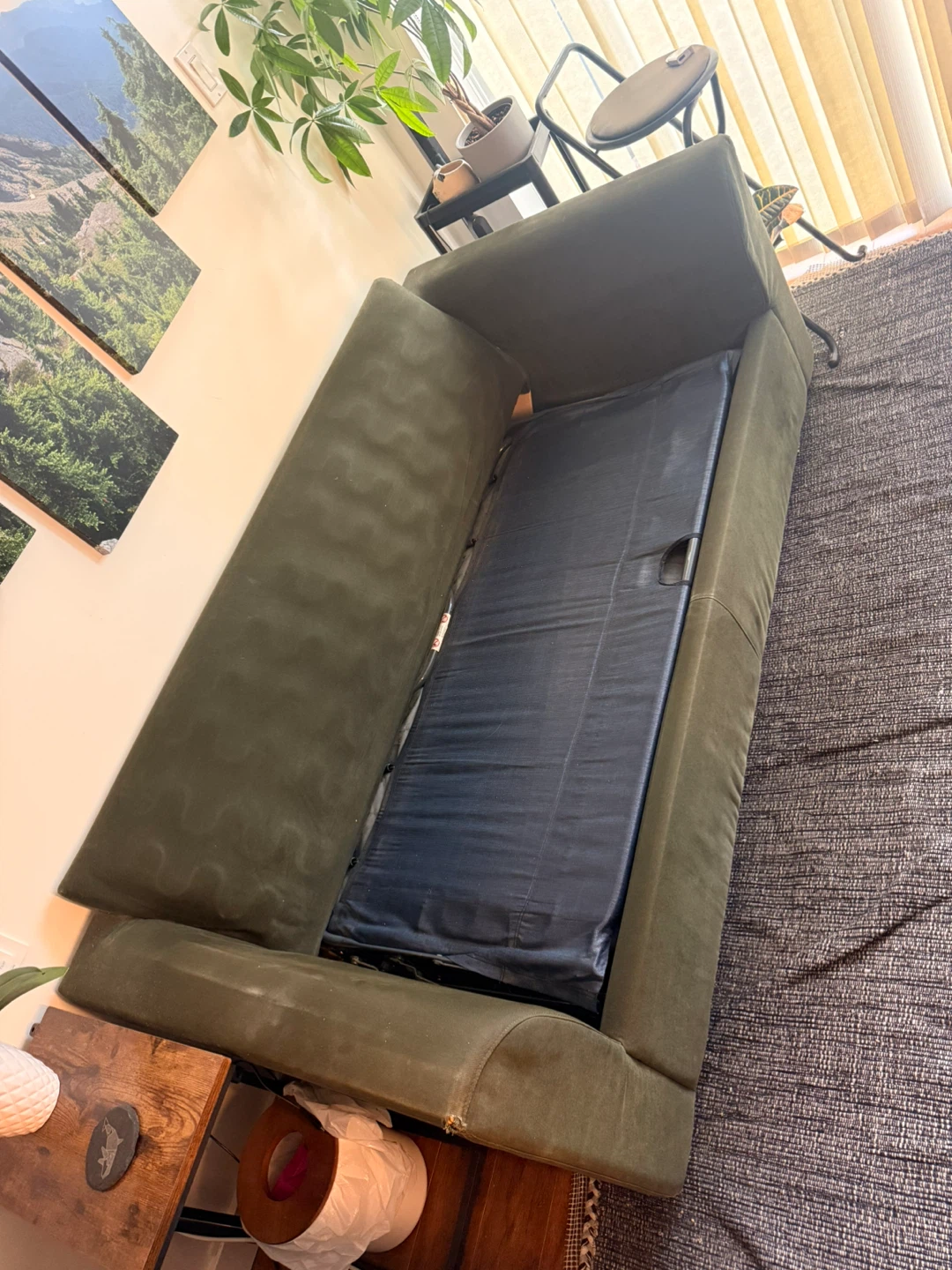 Olive Green Sofa Bed - photo 2