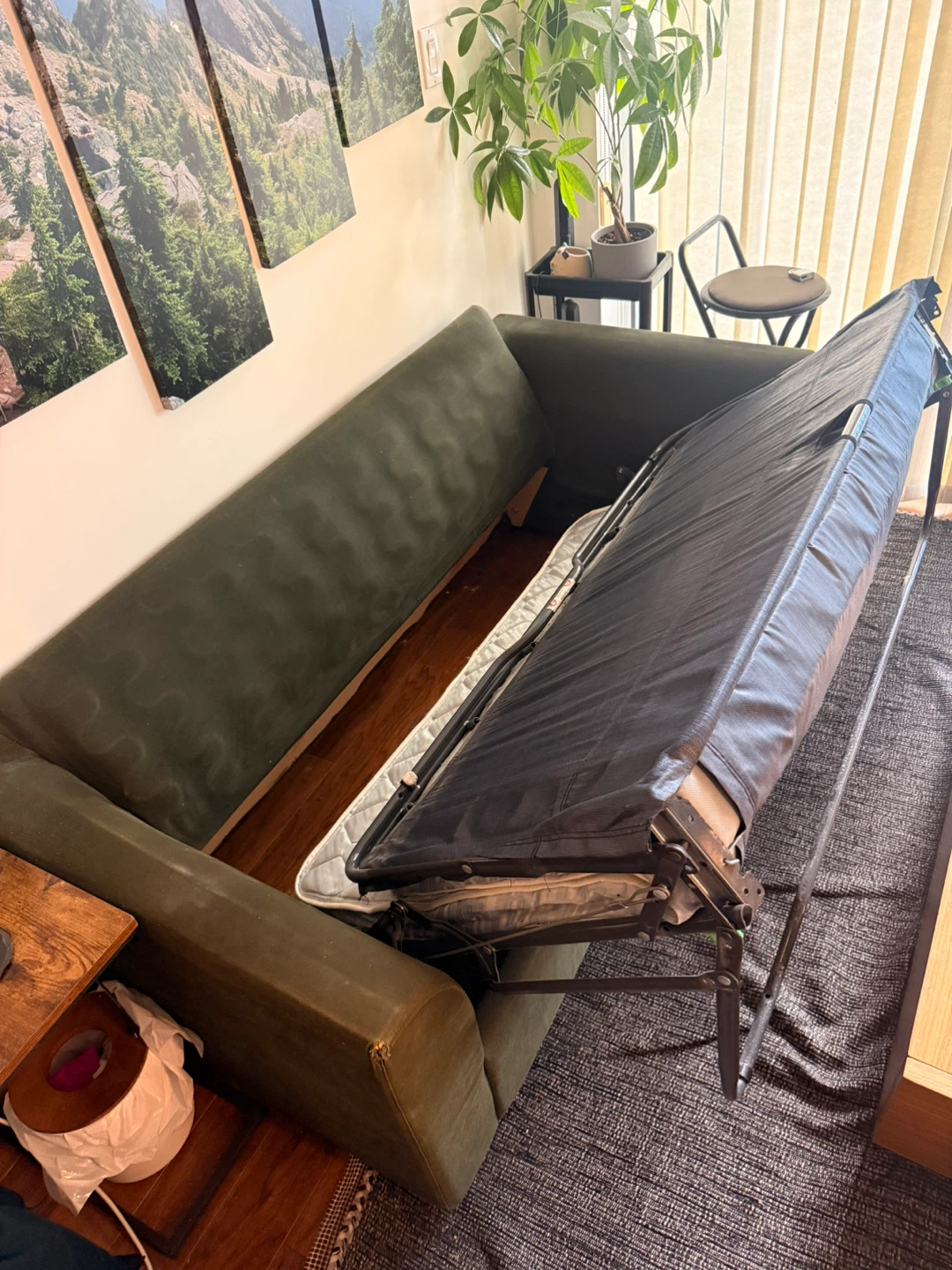 Olive Green Sofa Bed - photo 3