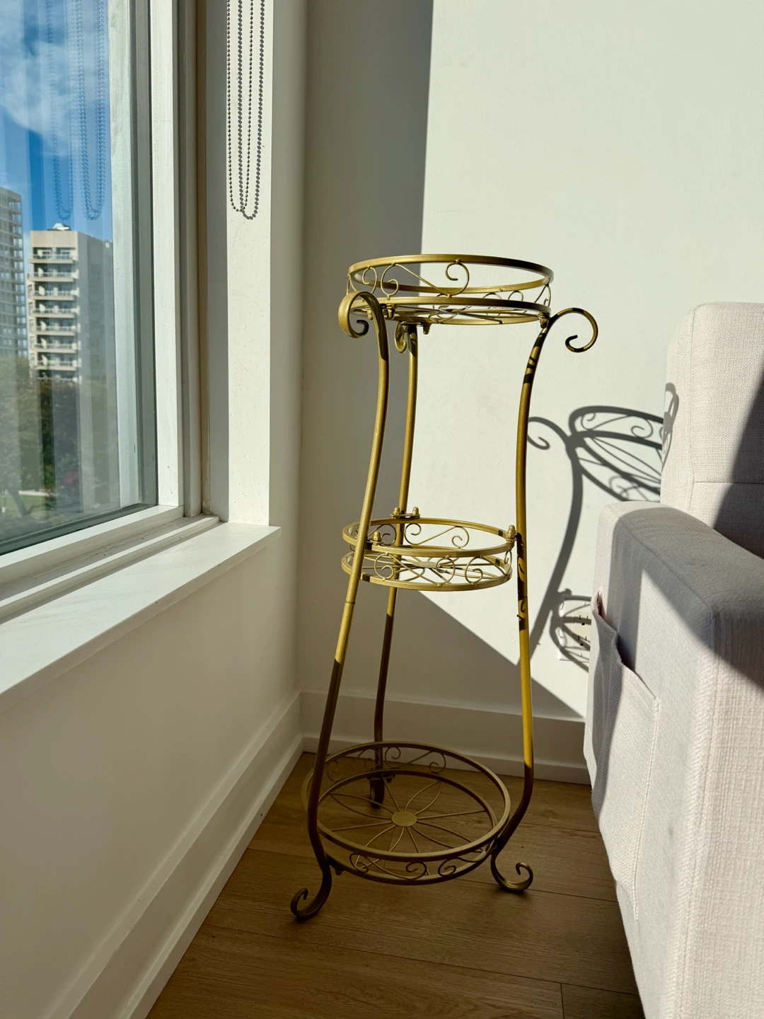 Gold 3-Tier Metal Plant Stand - photo 3