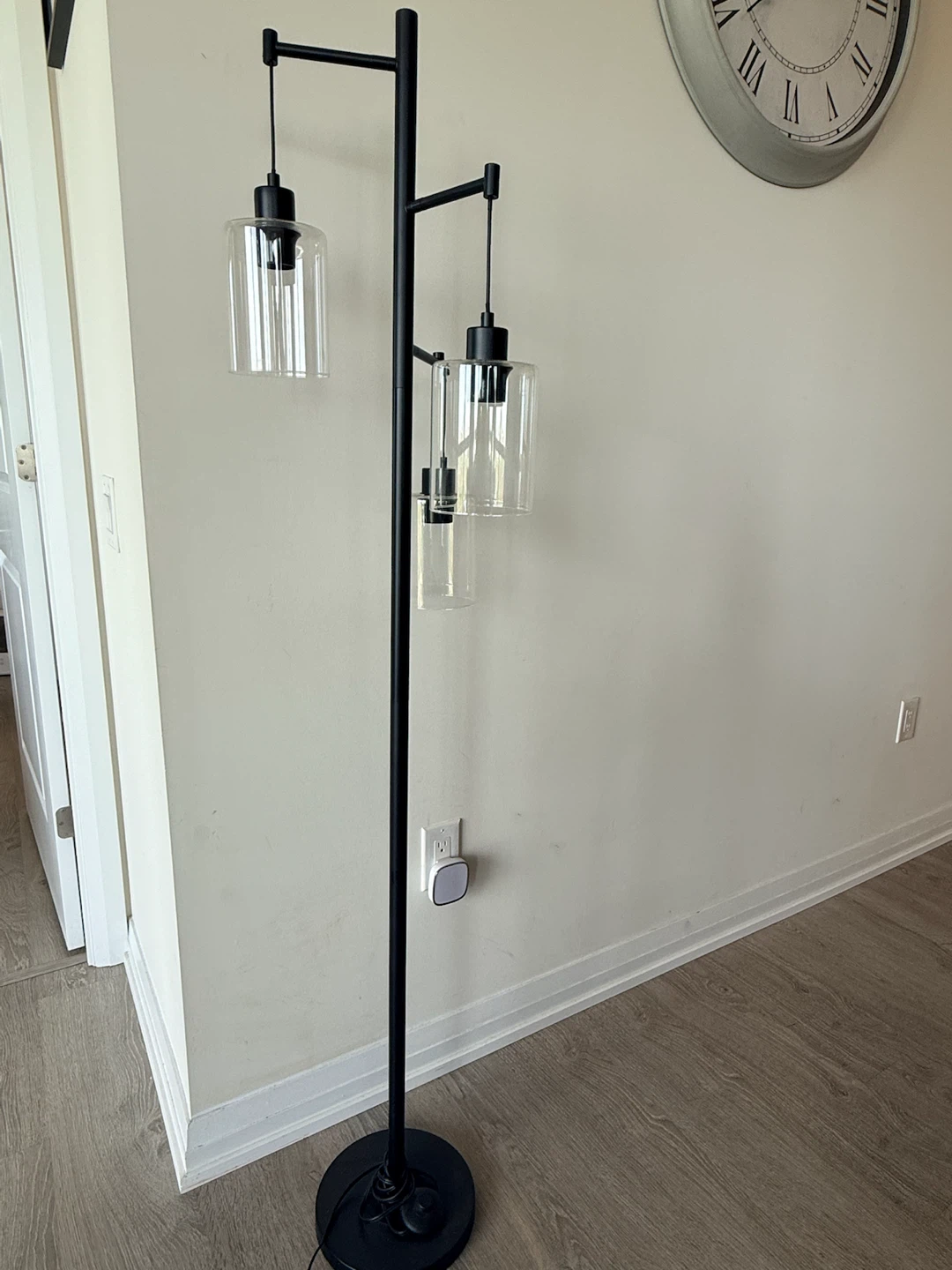Modern Black Three-Light Floor Lamp