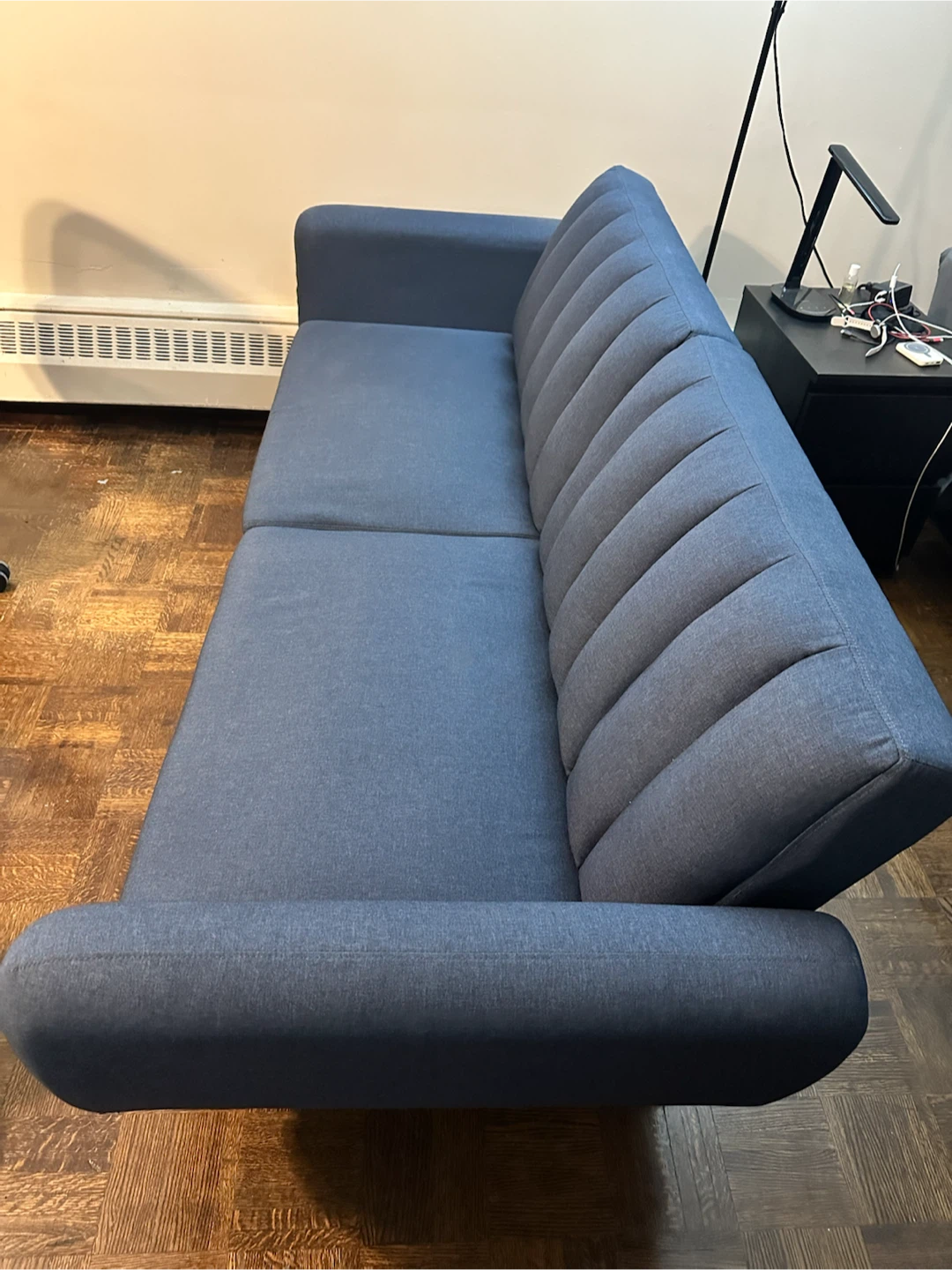 Blue Fabric Convertible Sofa Bed - photo 2