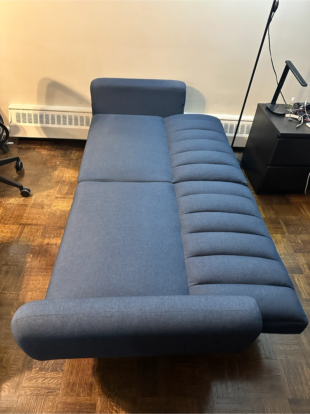 Blue Fabric Convertible Sofa Bed - photo 4
