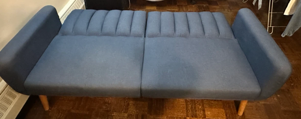 Blue Fabric Convertible Sofa Bed - photo 5