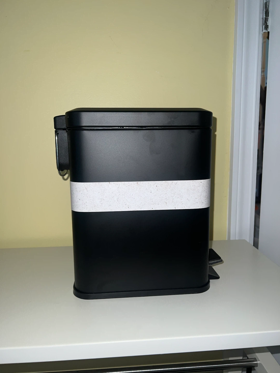 Small Black Pedal Trash Can
