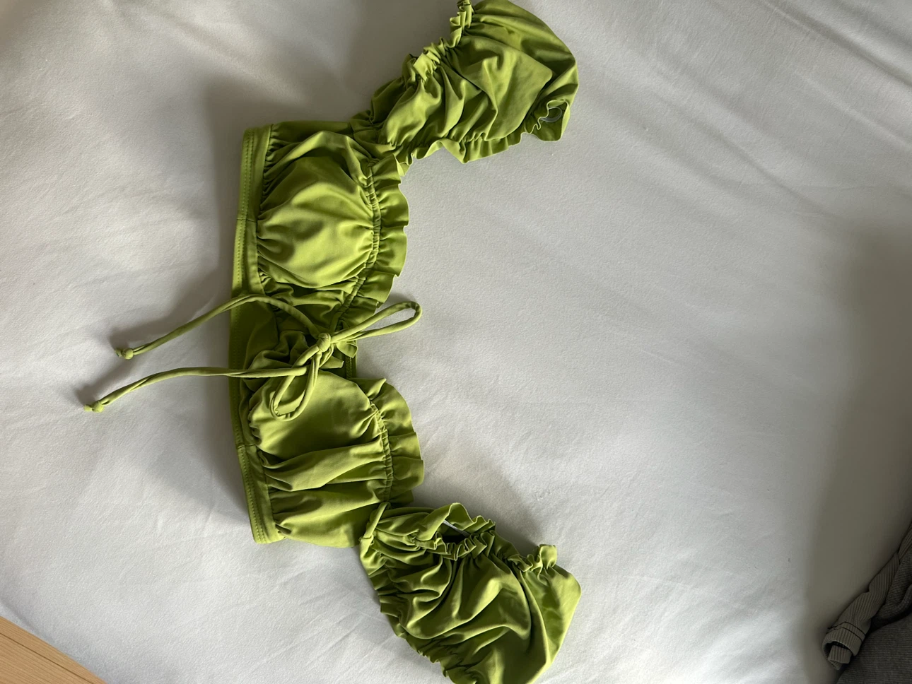 Lime Green Ruffled Bikini Set - photo 2