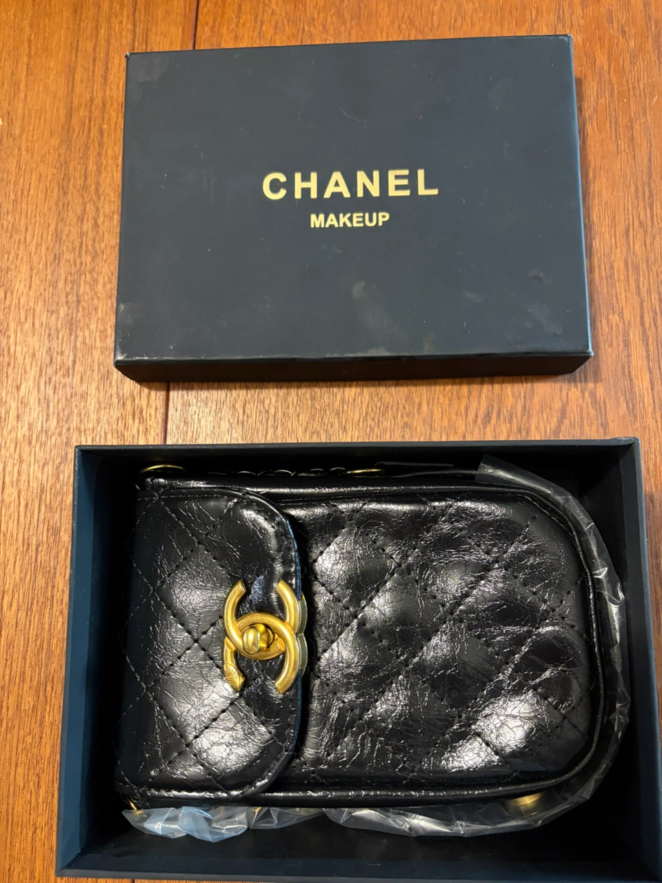 Chanel Makeup Quilted Pouch with Strap