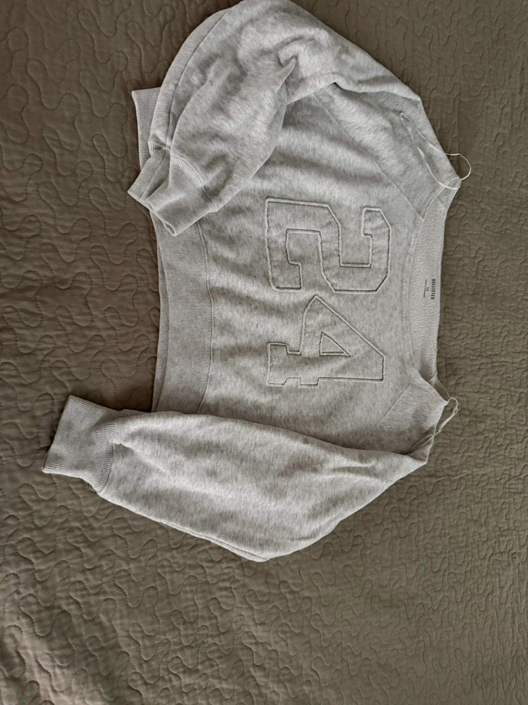 Hollister Gray Number 24 Crop Sweatshirt - photo 2