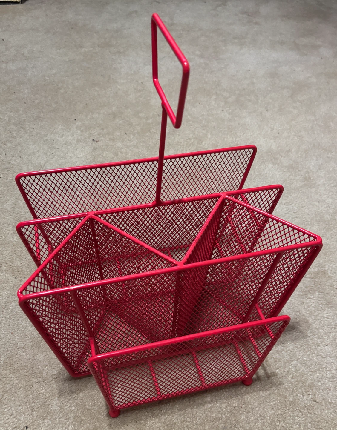 Beautiful Red mesh desktop organizer - photo 2
