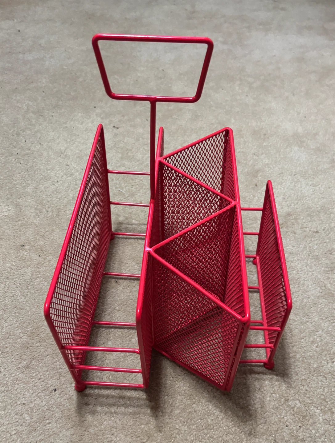 Beautiful Red mesh desktop organizer - photo 3