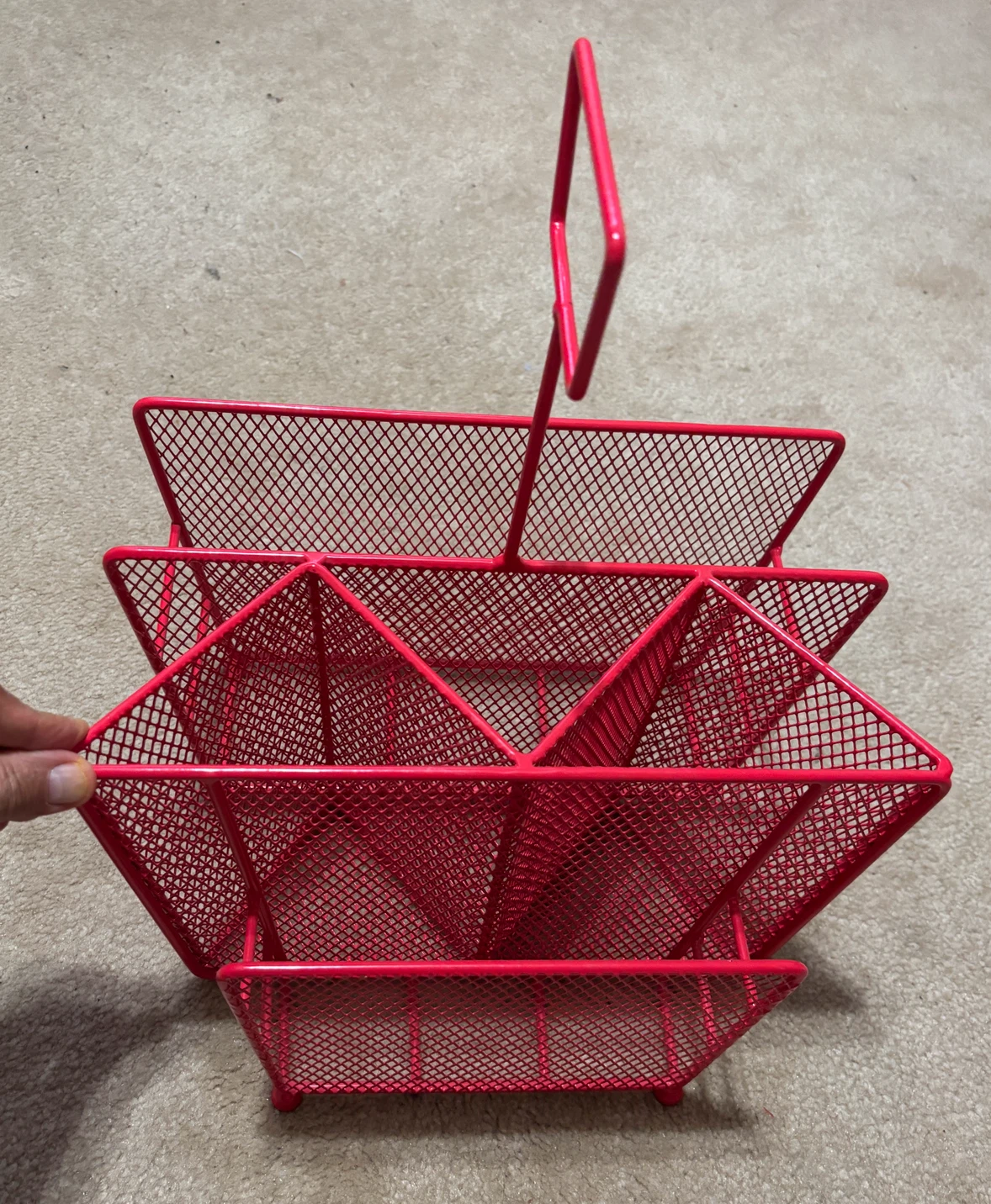 Beautiful Red mesh desktop organizer - photo 4