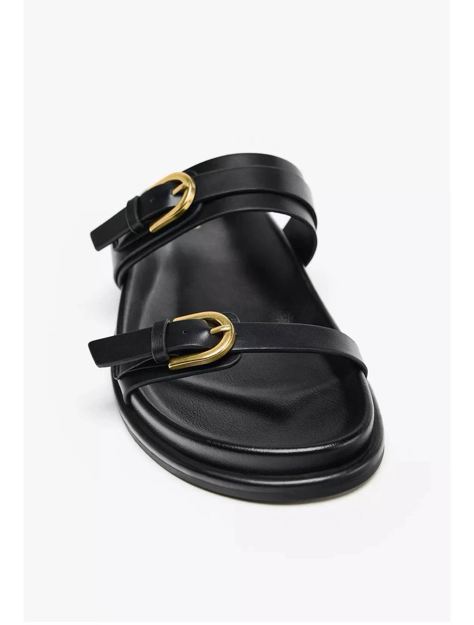 Zara Black Buckle Sandals - Size 11 - photo 4