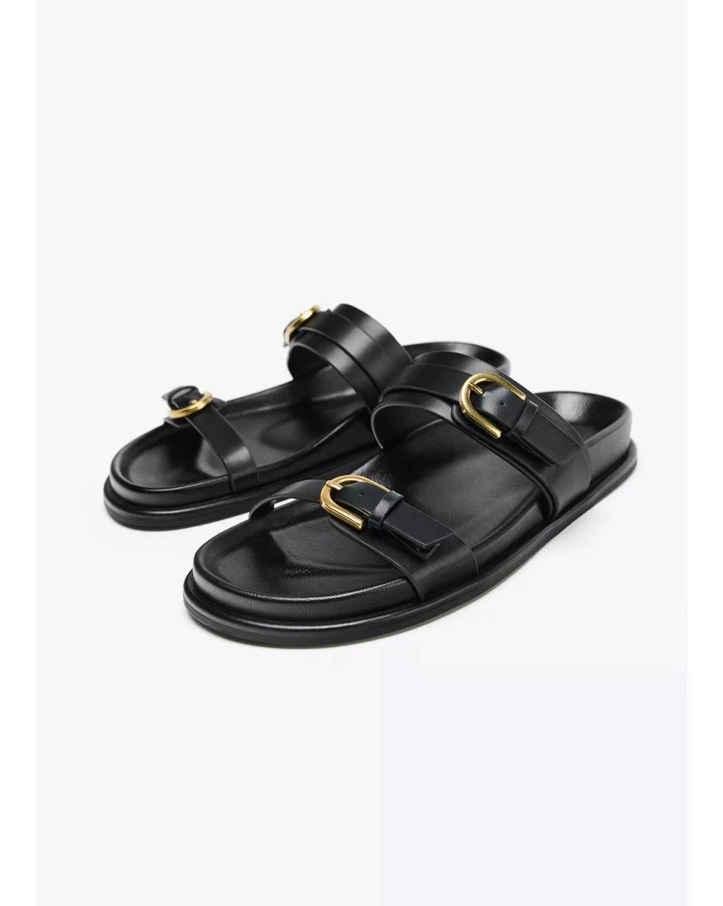 Zara Black Buckle Sandals - Size 11 - photo 5