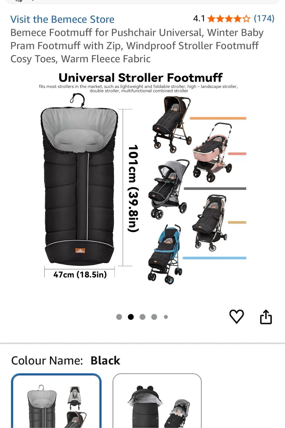 (New)Bemece Universal Stroller Footmuff