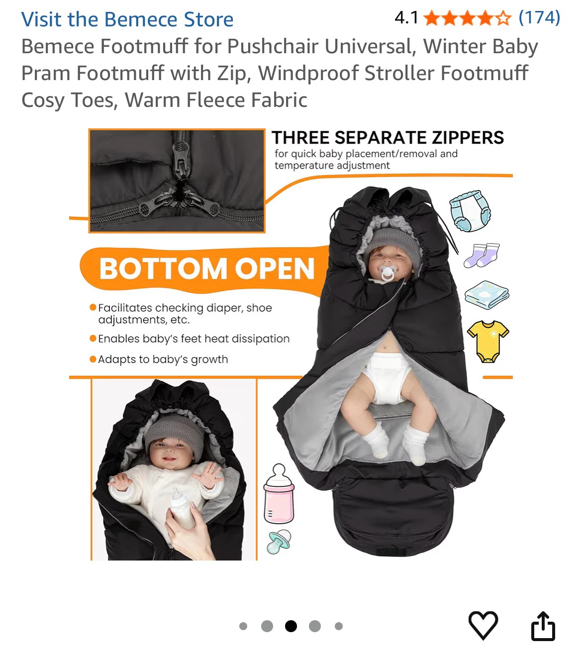 (New)Bemece Universal Stroller Footmuff - photo 2