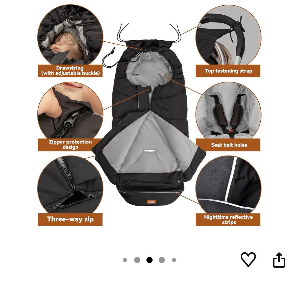 (New)Bemece Universal Stroller Footmuff - photo 4