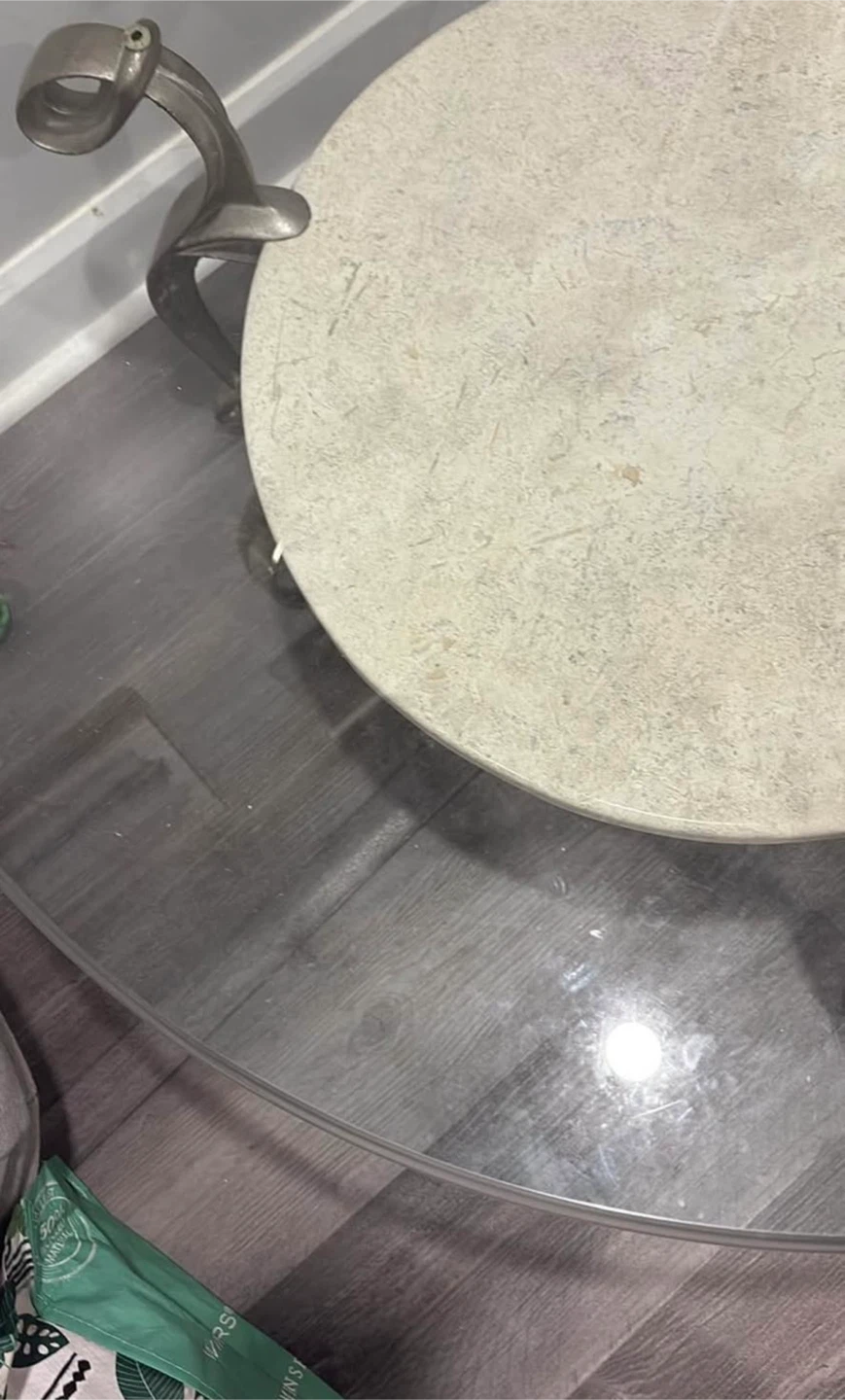 Round Glass Coffee Table - photo 2