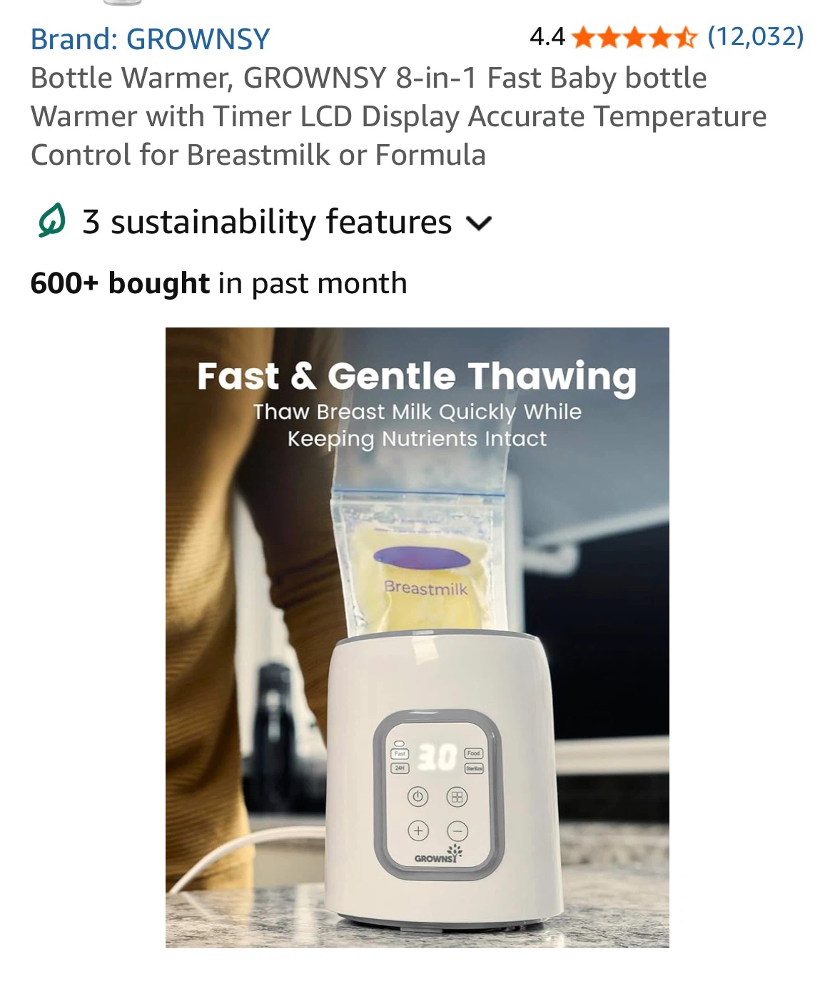 Grownsy 8-in-1 Baby Bottle Warmer Model N1T - photo 3