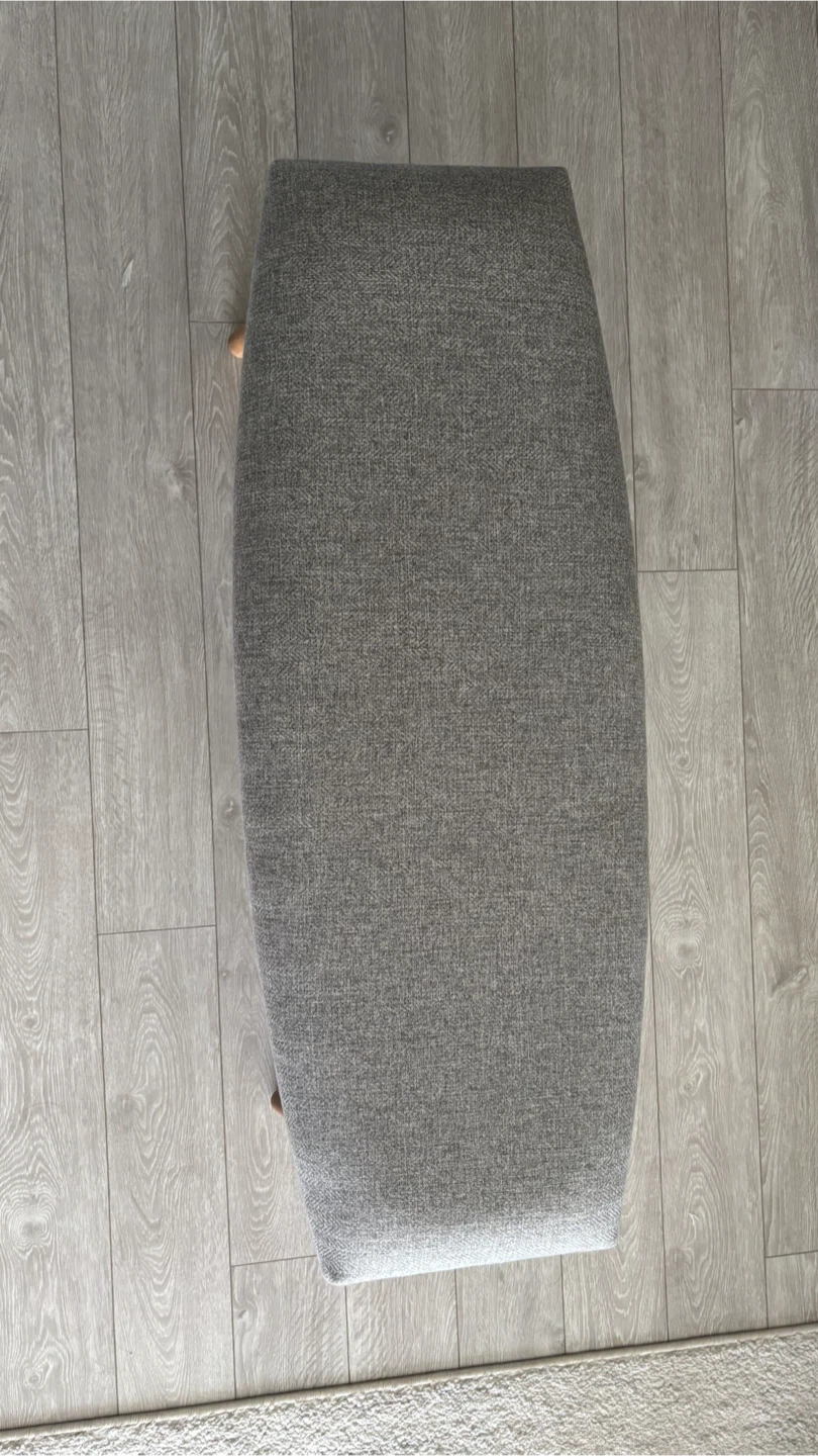 Grey Fabric Upholstered Bench - photo 2