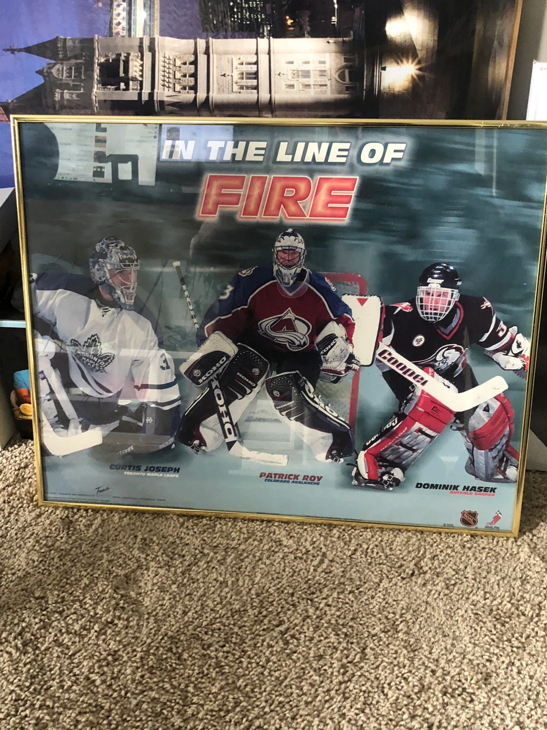 NHL In The Line Of Fire Framed Poster