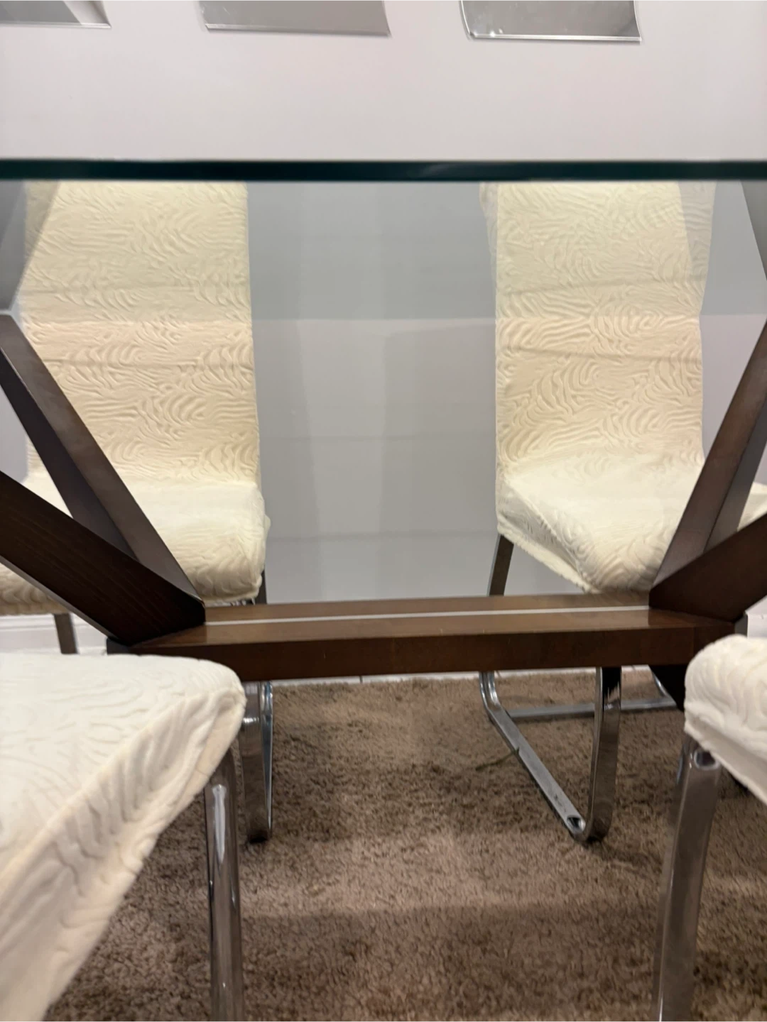 Glass Dining Table (with 5 free chairs!) - photo 4
