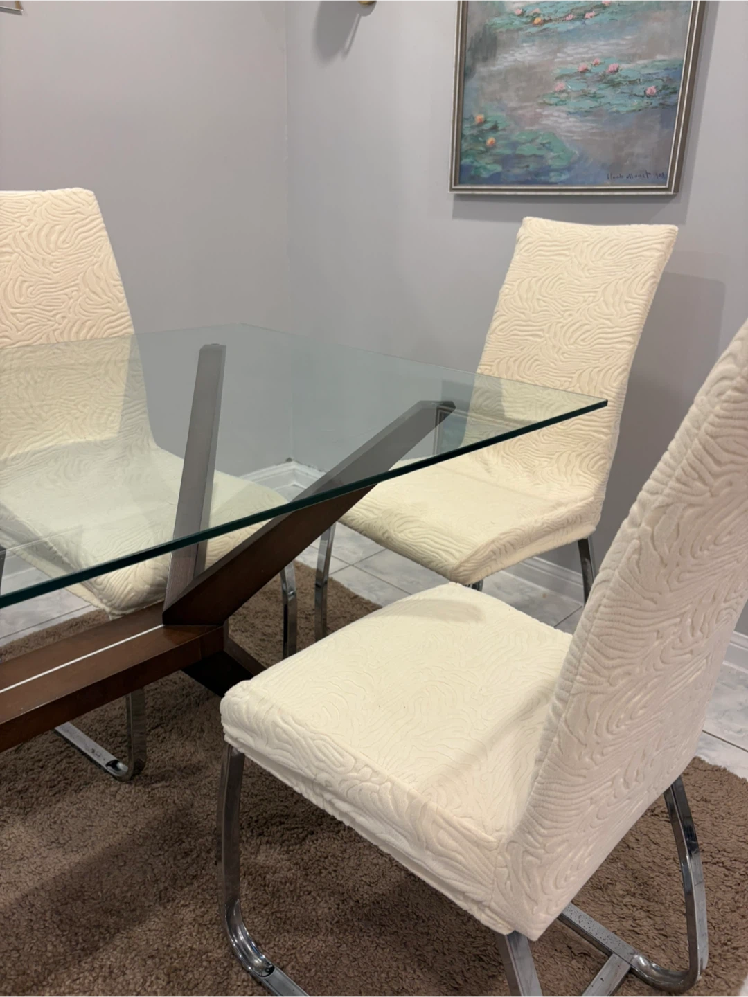 Glass Dining Table (with 5 free chairs!) - photo 3