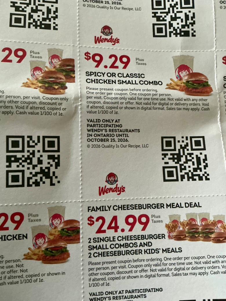 Wendy's Restaurant Savings Coupons - photo 5