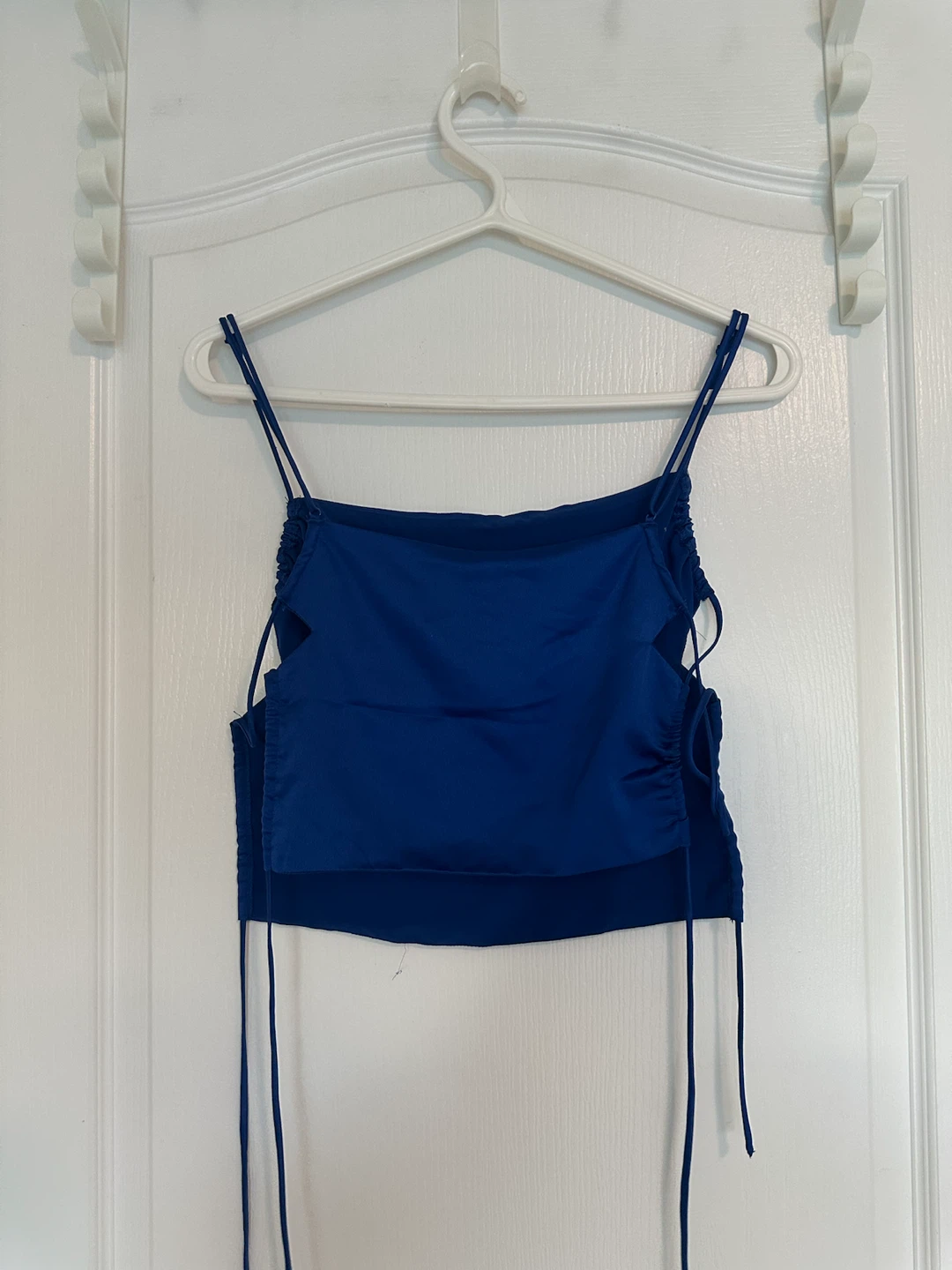 Dynamite Royal Blue Ruched Crop Top - photo 2
